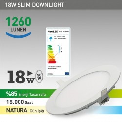 NextLED Sıva Altı LED Yuvarlak 18W Nature