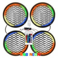 Rgb Ledli Hoparlör Kapak 16cm Animasyonlu 4adet Poke PK-5767