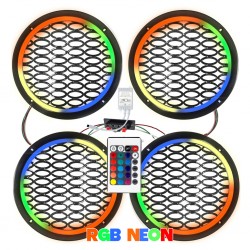 Rgb Ledli Hoparlör Kapak 16cm Animasyonlu 4adet Poke PK-5767