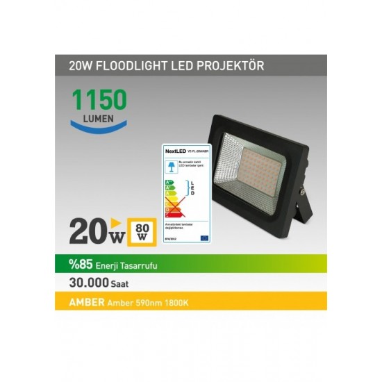NextLED 20W Projektör Amber