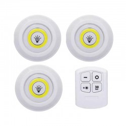 POWERMASTER PM-15084 Üçlü Kumandalı Pilli Dokunmatik Portatif Cob Led Işık Aydınlatma