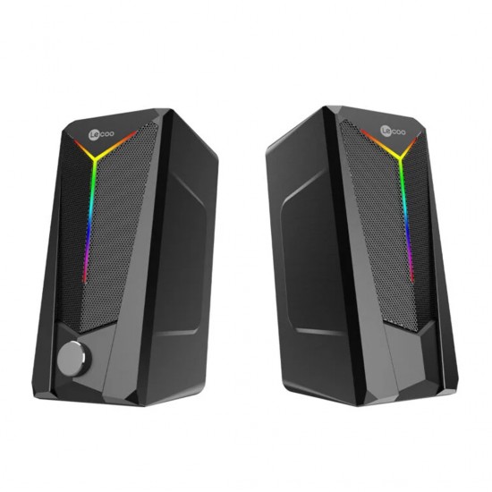 Lenovo Lecoo DS104 Kablolu Usb + 3.5Mm Jack 6W 80dB Rgb Işıklı 1+1 Gaming Speaker - Hoparlör
