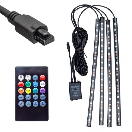 POWERMASTER Sese Duyarlı Araç İçi RGB Led Animasyon