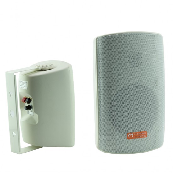 MAGICVOICE MV-38 11 Cm Trafolu 50 W Beyaz Sütun Hoparlör 2'li Takım