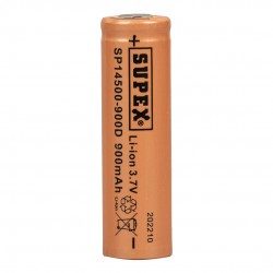 Supex 14500-900D Lityum Ion 3.7Volt 900mAh Şarj Edilebilir Başlıksız Pil