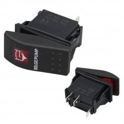 POWERMASTER ﻿Sintine Pompa Sembollü Işıklı 3 Pinli On-Off 12-24V Marin Switch