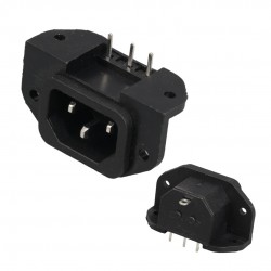 IC-212C C14 Power Soket Erkek Kulaklı 90'C Pcb