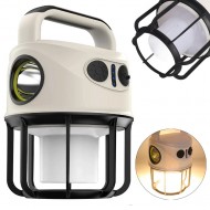 POWERMASTER CH-22025 Çift Işıklı Kamp Lambası El Feneri PowerBank Özellikli (Gün Işığı - Beyaz)