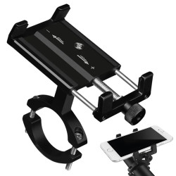 Powerway MT15 Motosiklet Bisiklet Scooter İçin Dayanıklı Gidon Uyumlu CNC Alüminyum Telefon Tutucu Powerway MT15 Motosiklet Bisiklet Scooter İçin Dayanıklı Gidon Uyumlu CNC Alüminyum Telefon Tutucu