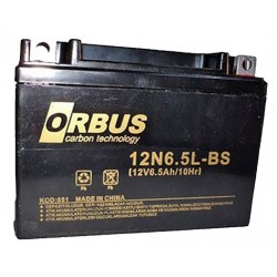 Orbus 12N6.5L-BS 12V 6.5A Motosiklet Aküsü (139 X 66 X 100 MM) (2.05Kg)