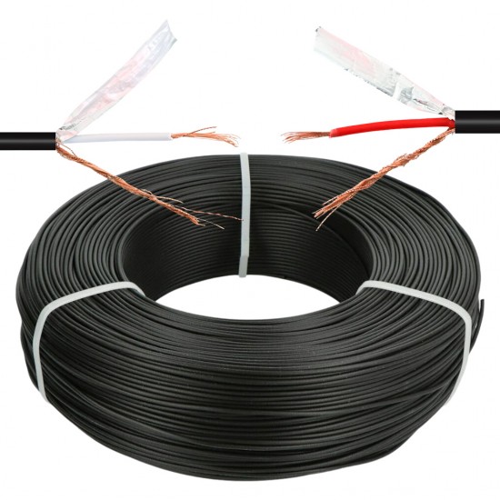 MAGICVOICE AV808 Profesyonel 2 Damarlı Blendajlı Enstrüman Mikrofon Ses Kablosu 100 Metre OD 8.0 (Folyo Zırhlı)