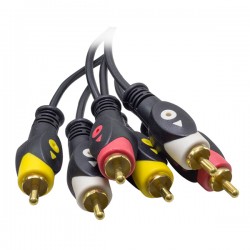 POWERMASTER PM-11047 3 RCA TOS 3 Metre Kablo Video Audio Stereo Ses
