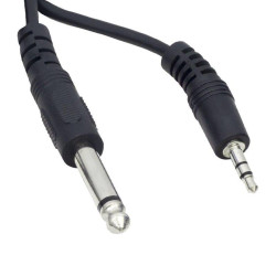 3.5 Mm Stereo Erkek-6.3 Mm Mono Erkek 3 Metre Ara Kablo 3.5 Mm Stereo Erkek-6.3 Mm Mono Erkek 3 Metre Ara Kablo