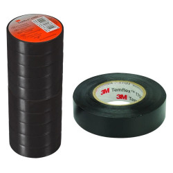 3M Temflex 1300E Siyah 10'lu Paket Pvc İzole Bant 0.13x19x0.13Mm 3M Temflex 1300E Siyah 10'lu Paket Pvc İzole Bant 0.13x19x0.13Mm