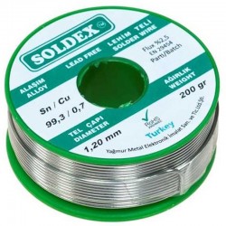 Soldex 1.20 Mm 200 Gr Kurşunsuz Lehim Teli