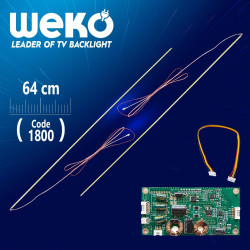 58'' Universal Monitör E-Led (7020) 640mm 12v Çift Led+Sürücü+Kablo Takım 58'' Universal Monitör E-Led (7020) 640mm 12v Çift Led+Sürücü+Kablo Takım
