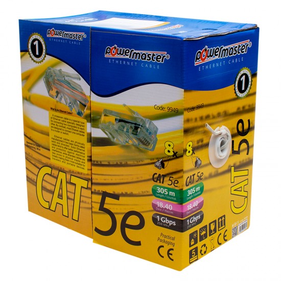 POWERMASTER Cat5 305 Metre Ethernet Network Kablosu
