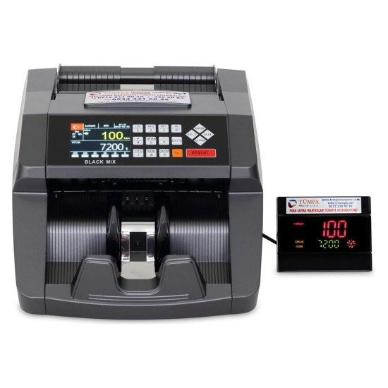 BlackMix Para Sayma Makinesi Sahte Para Kontrol UV-MG-IR (TL-Euro-USD)
