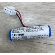 Efcell IWL250 3.7 Volt 2000mAh 18650 Lityum LI-ION Pos Cihazı Terminal Pili (12x7mm 3 Pin Soketli)