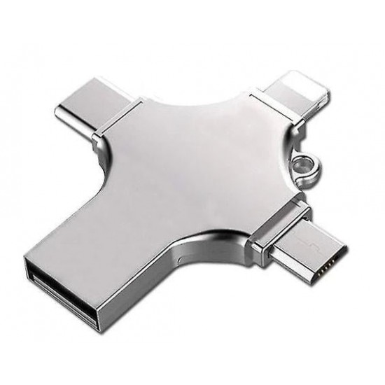 Faster FS-26601 4 IN 1 128Gb Flash Bellek (USB - TYPE-C - Micro USB - Lightning)