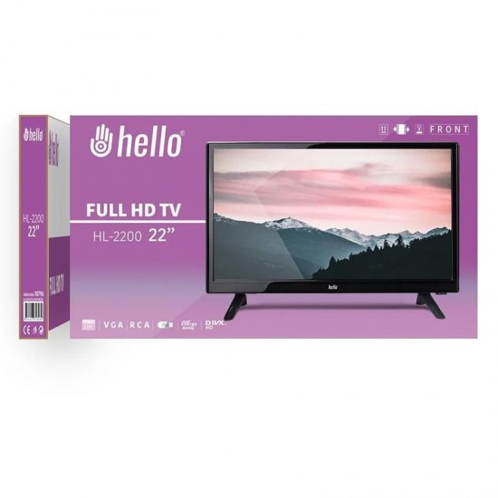 Hello HL-2200 22'' Vga-HDMI-Rca HD Araç Monitörü
