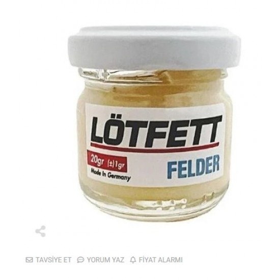 Lötfett 20 Gram Cam Şişede Lehim Pastası