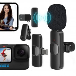 MAGICVOICE K8 Kablosuz Type-C Vlogger Yaka Mikrofonu (Android, GoPro, Osmo Action, iPhone, iPad)