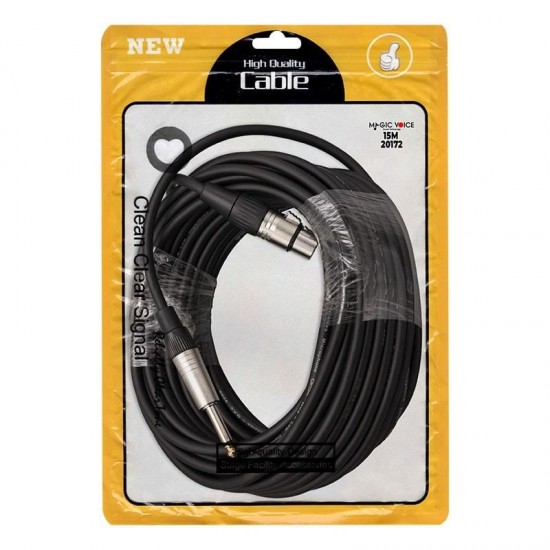 MAGICVOICE LD379B 6.3 Mm Mono Erkek - Canon Dişi 15 Metre Kablo