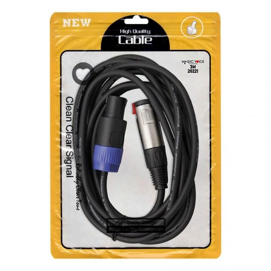 MAGICVOICE LD384 Specon Erkek - Canon Dişi Çevirici 3 Metre Kablo