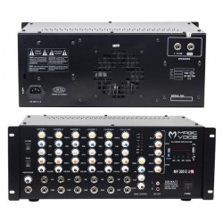 MAGICVOICE MV-300EF-TR 300 Watt 6 Mikrofon Girişli USB-Bluetooth Destekli Trafolu Mixer Anfi