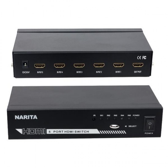 Narita 5 Giriş-1 Çıkış HDMI Switch Birleştirici MT-SW501