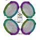Poke PK-5653 4 Adet Oval Oto Hoparlör Kapağı Kumandalı Pixel Ledli RGB Animasyonlu Kapak