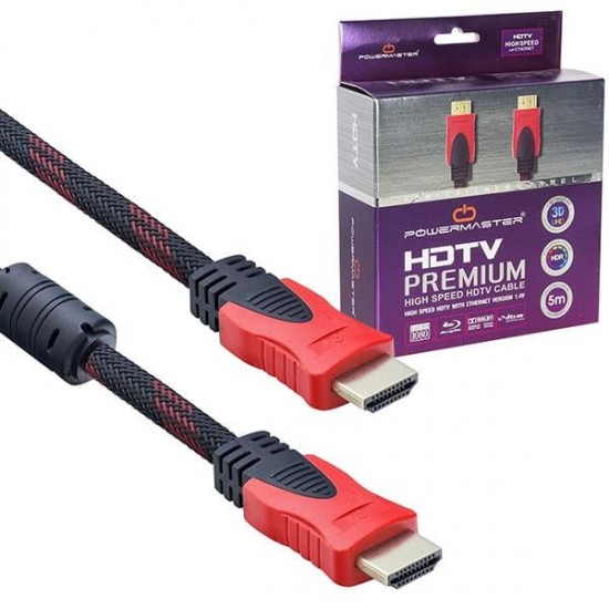 POWERMASTER 5 Metre Örgülü HDMI Kablo