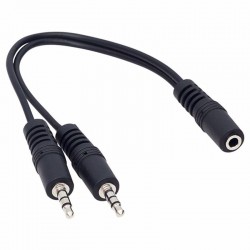 POWERMASTER 3.5 Mm Stereo Dişi-2x3.5 Mm Stereo Erkek 20 Cm Y Kablo