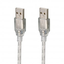 POWERMASTER Usb Erkek-Erkek Şeffaf Kablo 5 Metre