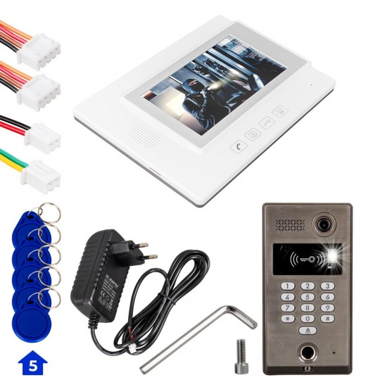 PowerMaster 773TP 1 Daire 7'' NFC - Parmak İzi Girişli Görüntülü Diafon Kapı Zili Interkom Akıllı Ev Güvenliği Sistemi