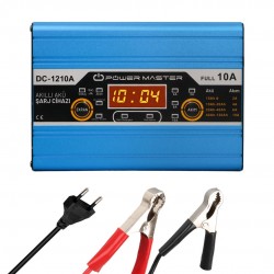 POWERMASTER DC-1210A 12 Volt Max 10 Amper Digital Ekranlı Akıllı Akü Şarj Cihazı