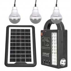 POWERMASTER GD-999 Lamba + Powerbank + Işıldak Solar Aydınlatma Seti