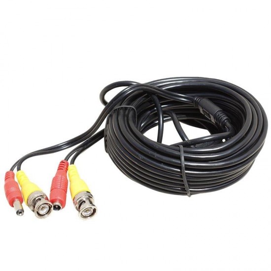 POWERMASTER Bnc-Bnc Kablo+Power Kablo Dişi-Erkek Jacklı 10 Metre