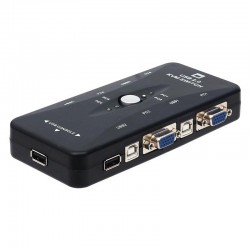 PowerMaster PM-15166 4 Kanal VGA KVM Switch (4 Bilgisayarı Tek Elden Yönetin)