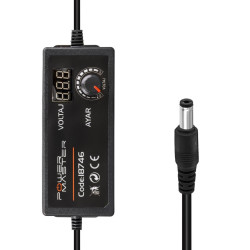 Powermaster PM-18746 3 Volt - 12 Volt - 5 Amper Çok Uçlu Ayarlı Kademeli Adaptör