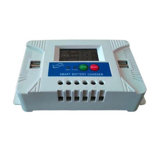 POWERMASTER PM-20A 12V-24V 20A 4 Usb'li Dijital Otomatik Solar Şarj Regülatörü