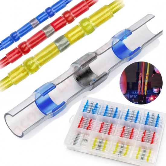 POWERMASTER PM-24703 Dahili Lehimli Mühür Makaron 300 Adet 4 Boy Isıyla Daralan Kablo Koruması