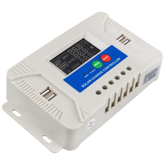 POWERMASTER PM-40A 12 Volt - 24 Volt - 40 Amper 4 USB'LI Dijital Otomatik Solar Şarj Kontrol Regülatörü