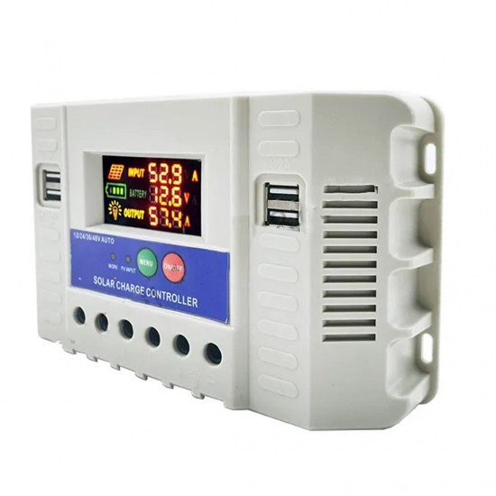 POWERMASTER PM-50A 12V-24V-36V-48V 50A 4 Usb'li Dijital Otomatik Solar Şarj Regülatörü