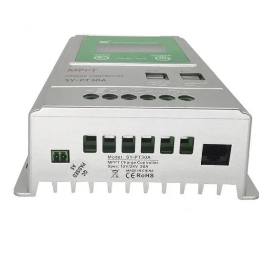 POWERMASTER PM-PT30A 12V/24V 30A MPPT 4 Usb'li Dijital Otomatik Solar Şarj Regülatörü