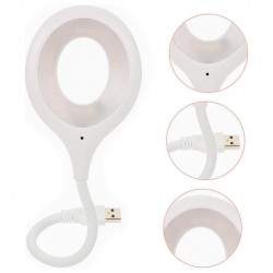 POWERMASTER Portatif Akrobatik 20 SMD Ledli USB Gece Kitap Okuma Çalışma Lambası (Powerbank Uyumlu)