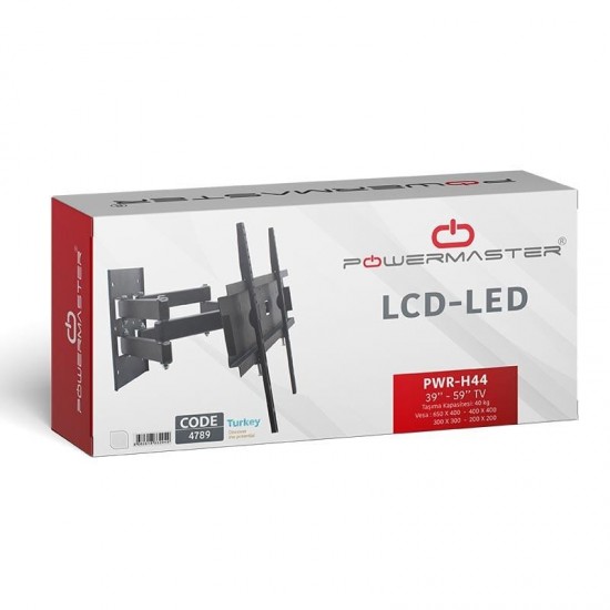 Powermaster PWR-H44 39''-55'' Çift Kollu Kilitli Hareketli Duvar Askı Aparatı