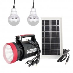 POWERMASTER 10 Watt 22 Smd Ledli Solar Panelli 3 Ampullü Usb-Mp3-Radyo Destekli Solar Fener YJ-1908TSYK