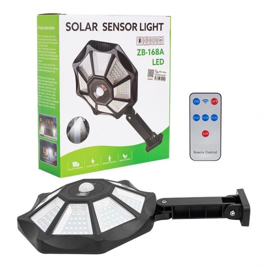 Powermaster ZB-168A Kumandalı Sensörlü Beyaz Solar Aydınlatma